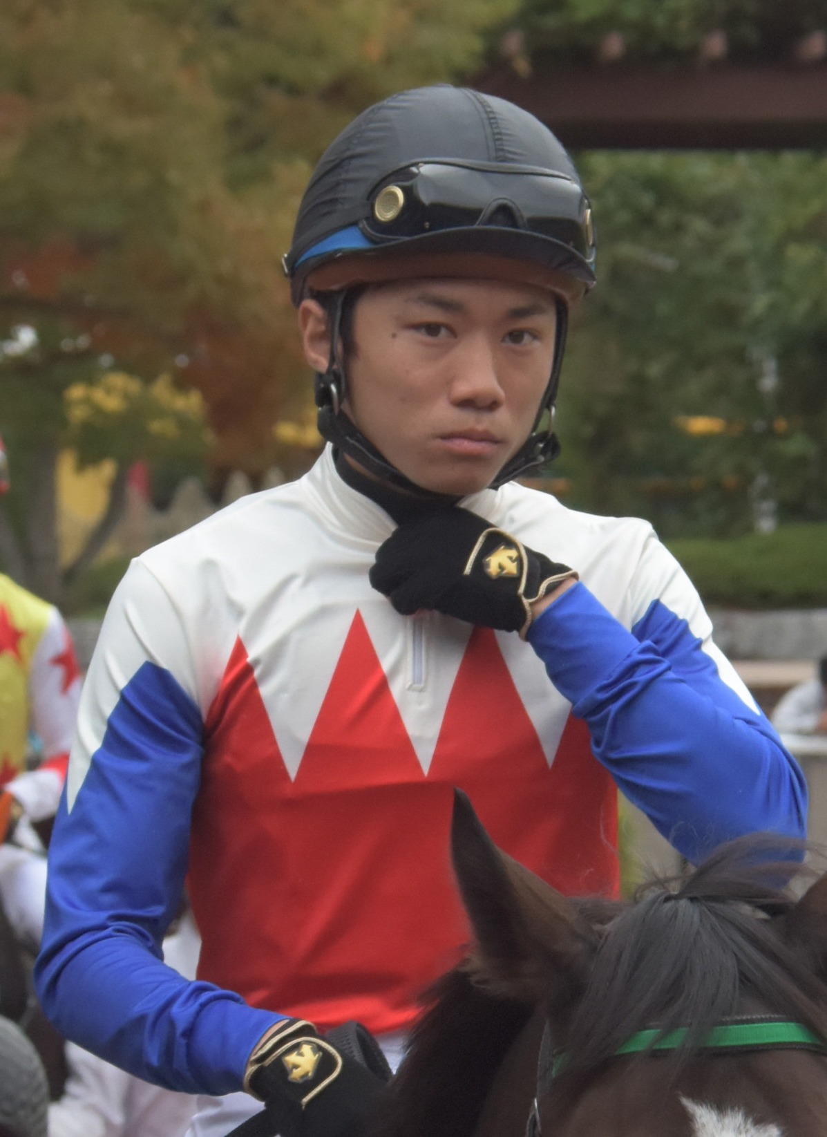 井上敏樹騎手（１７年１０月２１日撮影）