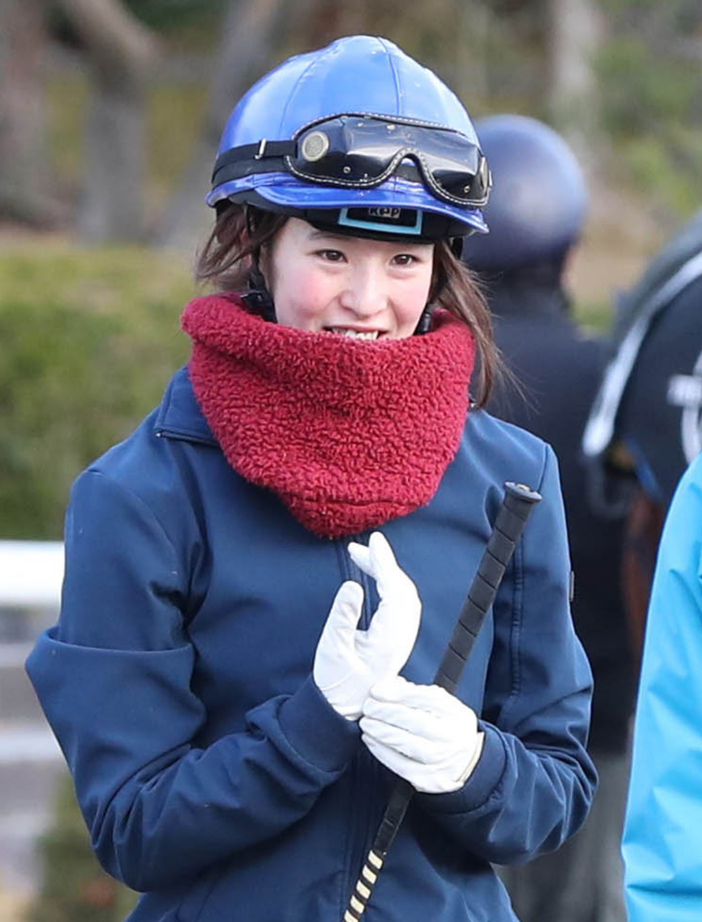 2月8日、笑顔を見せる藤田菜七子騎手